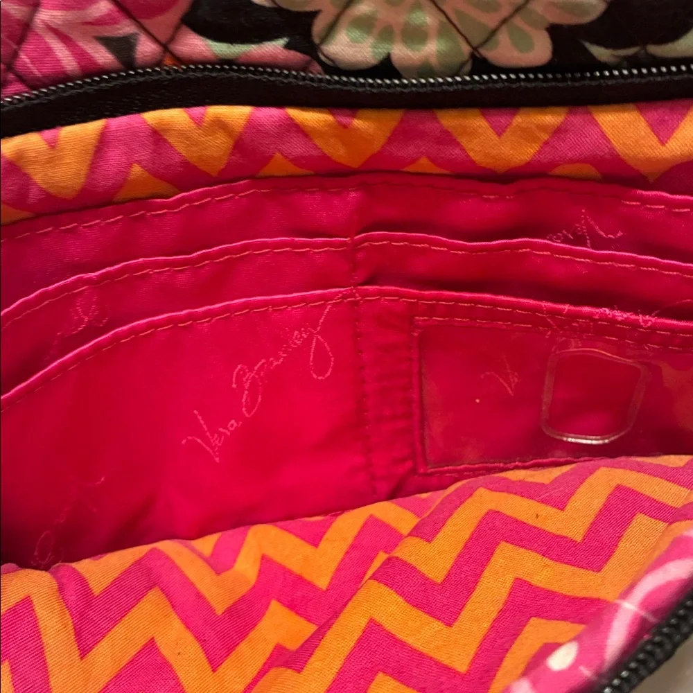 Vera Bradley Floral Crossbody‎ Bag in Pink and Green